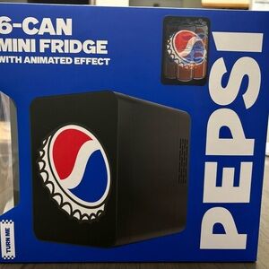 Pepsi 6-Can Mini Fridge with Animated Logo